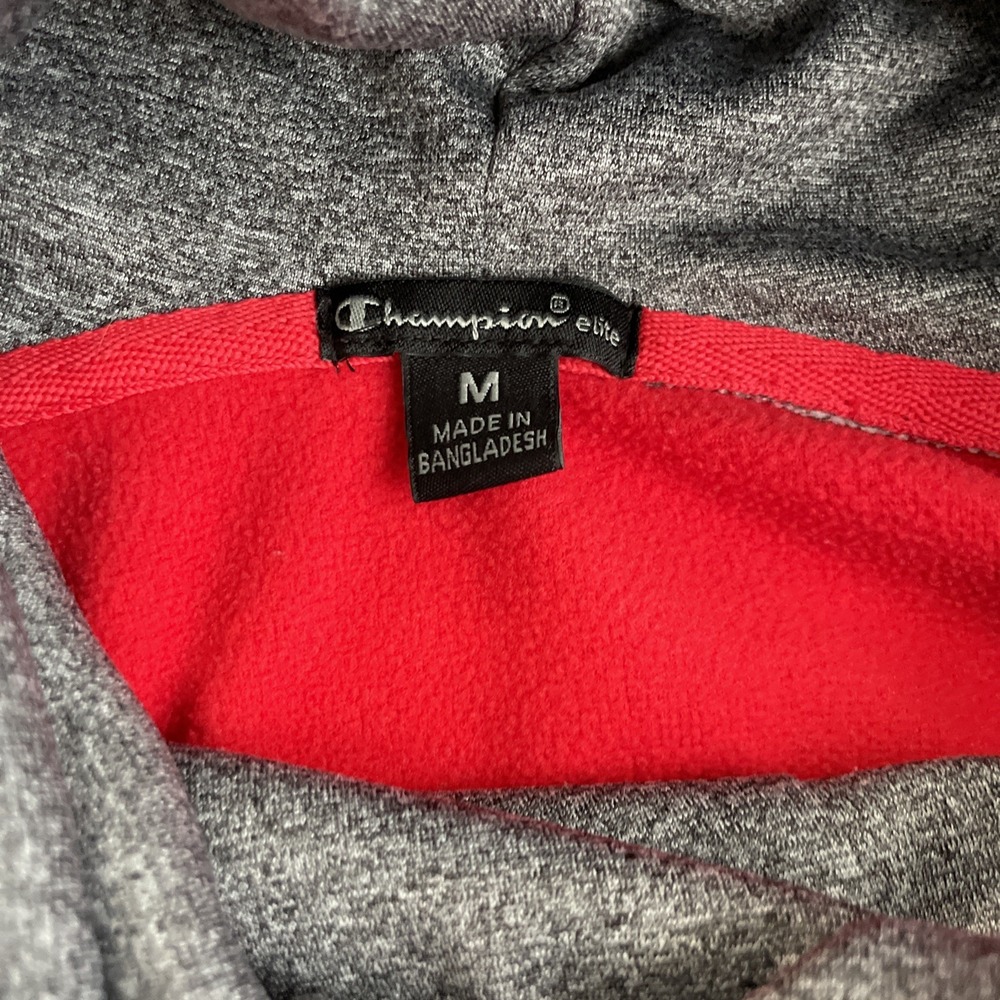 Champion Elite UNLV Rebels Pullover Hoodie Size M Gray Cotton Stretch - Picture 3 of 4